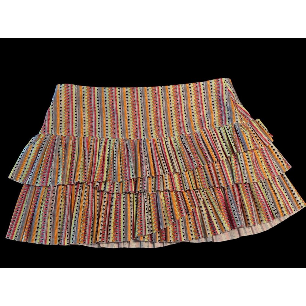 lucky in love Ladies Sz L Tennis Golf pickleball skort Stretch pull on ruffle